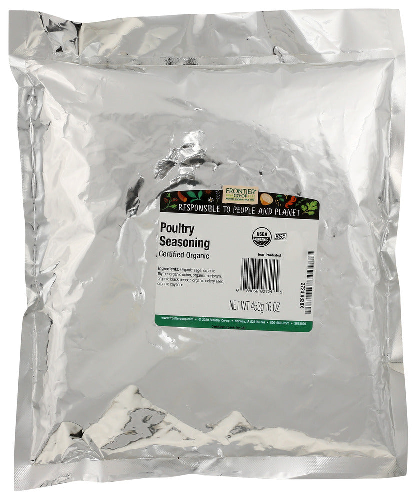 FRONTIER BULK (Pack of 3) Frontier Bulk Poultry Seasoning Organic Loose Spices 16 Oz. 16 Oz