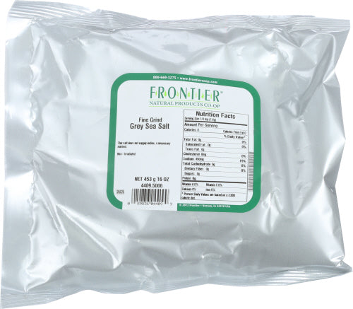 FRONTIER BULK (Pack of 6) Frontier Bulk Fine Sea Salt Seasoning Loose Salt Sel Gris 16 Oz
