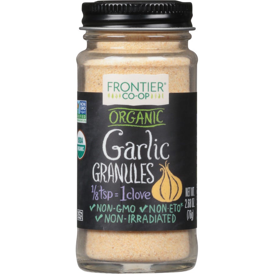 FRONTIER HERB (Pack of 9) Frontier Herb Organic Garlic Granules Sea Salt Seasoning Bot 2.68 Oz