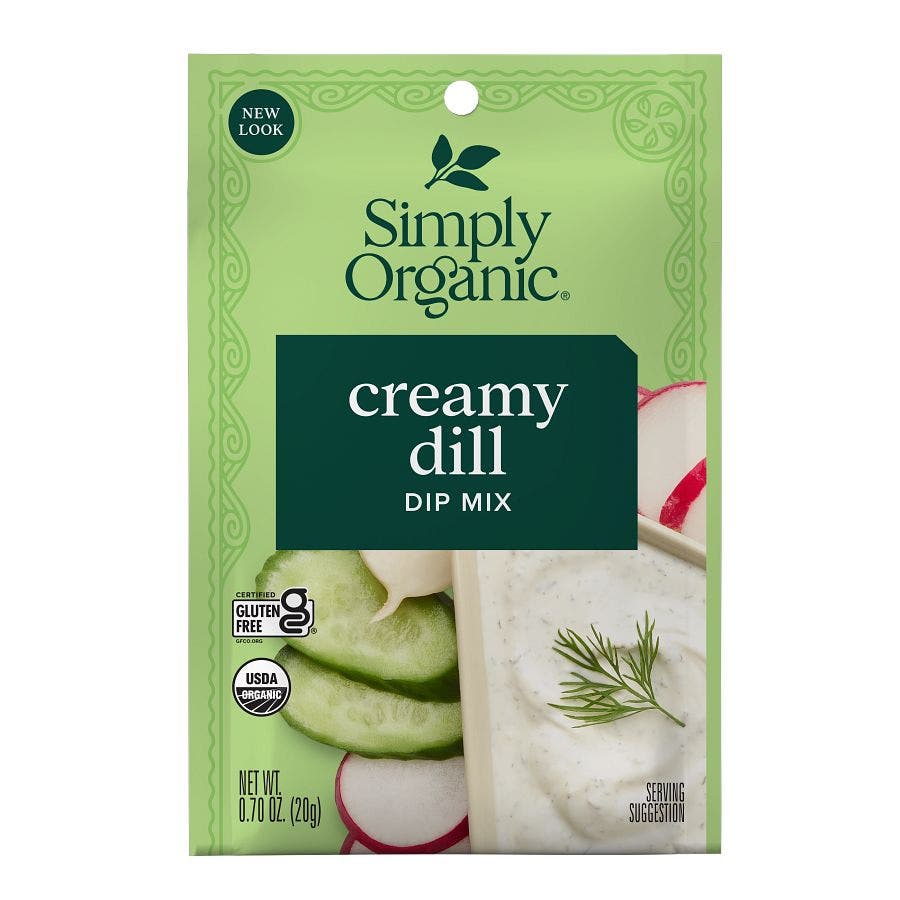 SIMPLY ORGANIC (Pack Of 24) Simply Organic Dill Dip Mix Creamy 0.7 Oz