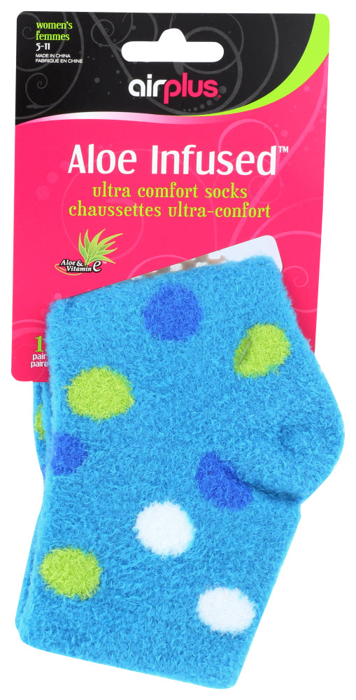 AIRPLUS (Pack of 21) Airplus Aloe Infused Socks Cushioned Comfort Crew 1 Pair
