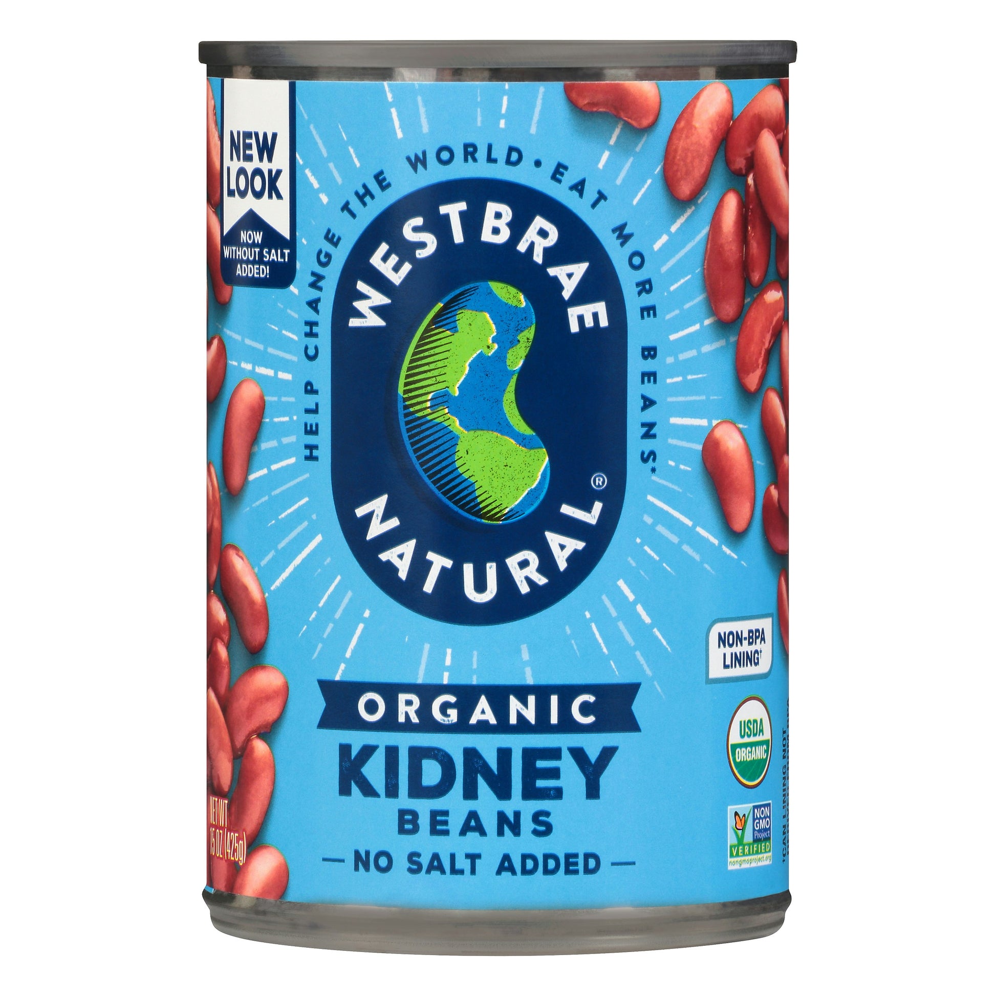 Westbrae Bean Kidney Fat free Organic 15 oz (Pack of 12)