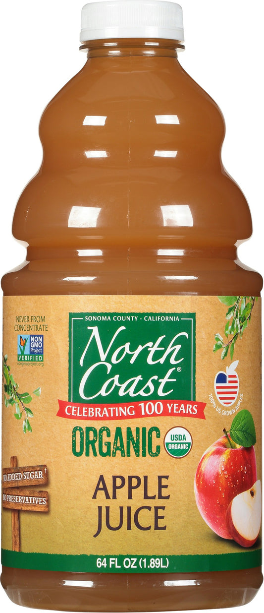 North Coast Juice Apple Pet Organic 64 fl oz (Pack of 8)