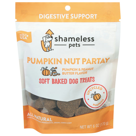 Shameless Pets Treat Dog Pumpkin Nut 6 Oz (Pack of 6)