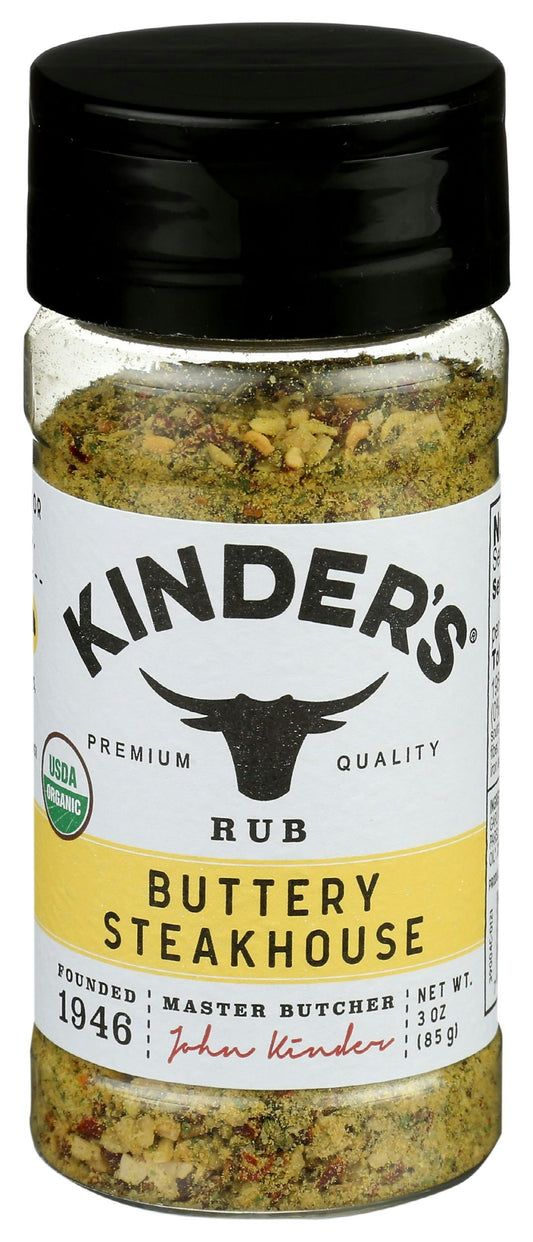 Kinders Organic Buttery Steakhouse Rub 3 Oz Pack of 8