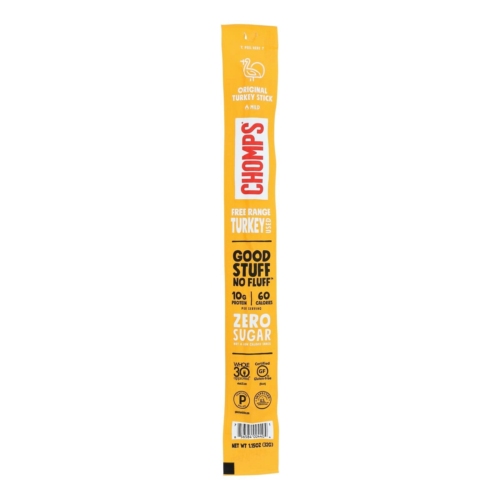 Chomps Turkey Stick Original Mild Gluten