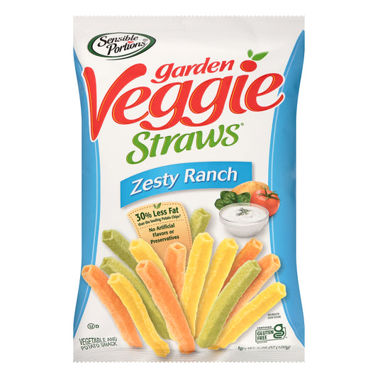 Sensible Portions Straw Veggie Zesty Ranch 4.25 oz (Pack Of 12)