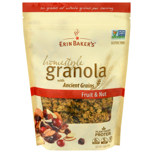 Erin Bakers Granola Homestyle Fruit & Nut 12 oz (Pack Of 6)