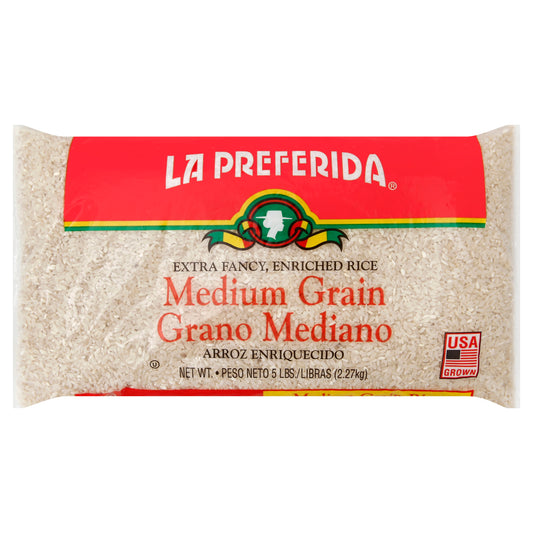 La Preferida Rice Medium Grain Poly 5 Lb (Pack Of 6)