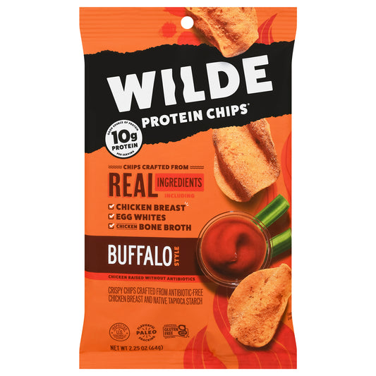 Wilde Snacks Chips Chicken Buffalo 2.25 oz (Pack Of 12)