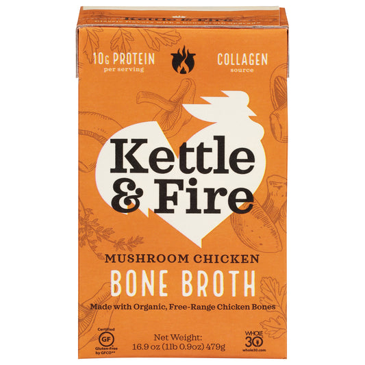 Kettle And Fire Broth Mushroom Chicken Organic 16.9 FO (Pack Of 6)