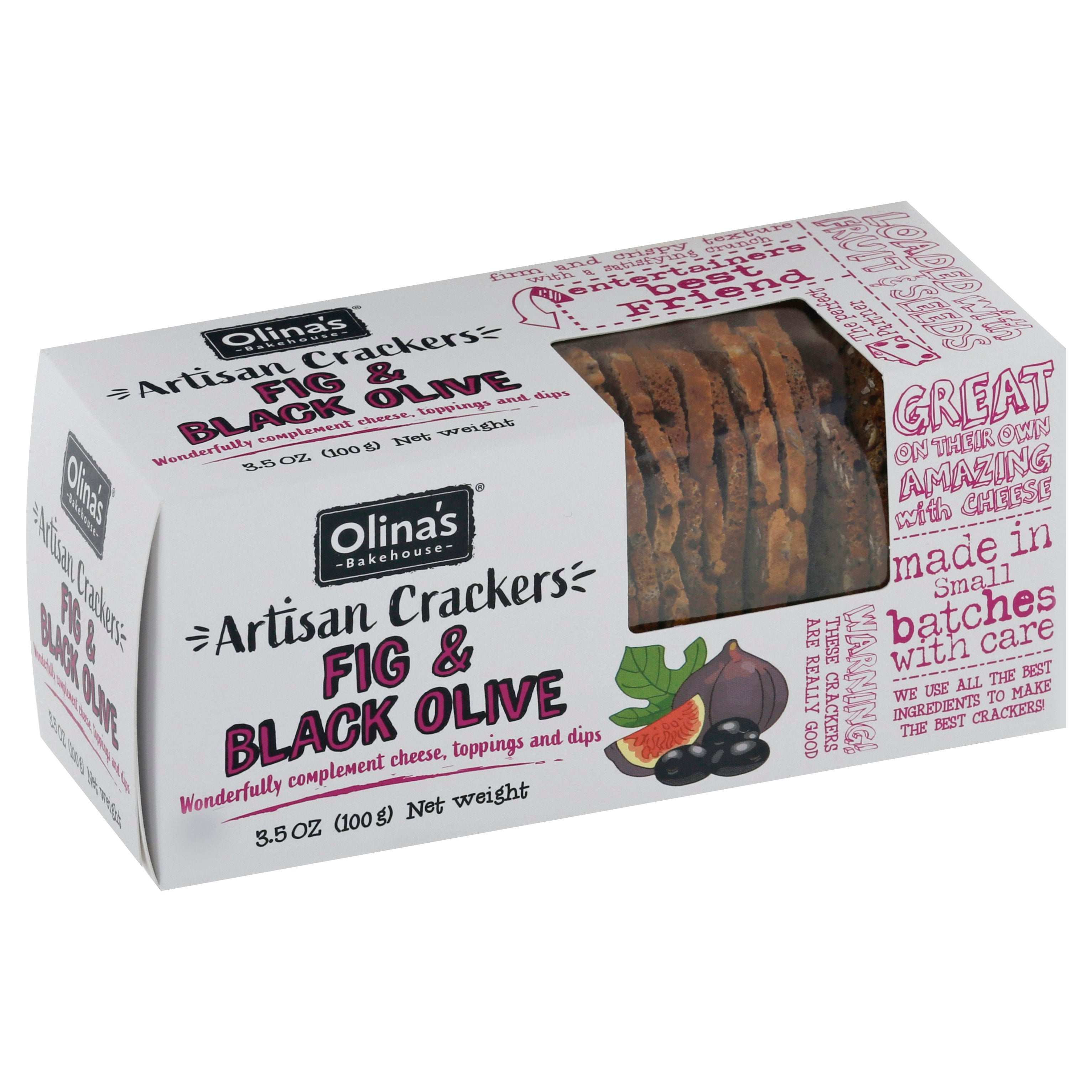 Olinas Bakehouse Crisps Fig & Black Olives