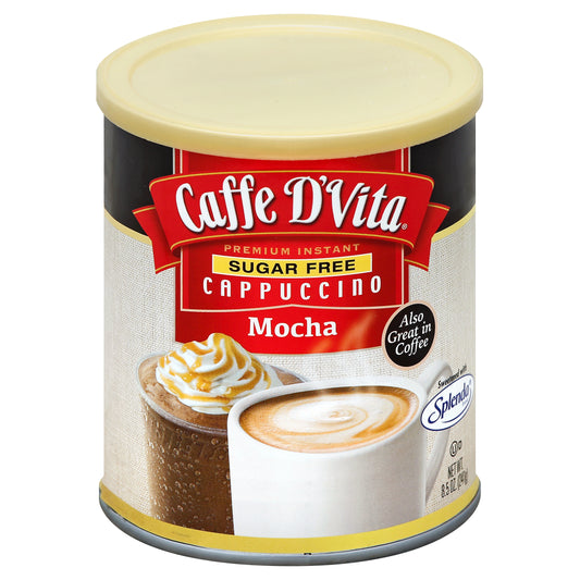 Caffe D Vita Cappuccino Sugar free Mocha 8.5 Oz Pack of 6