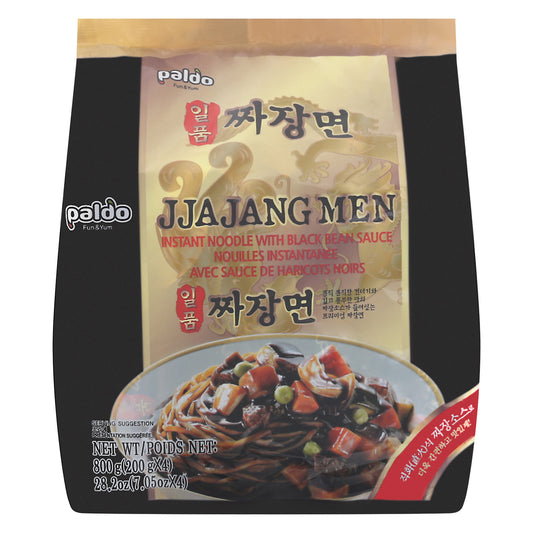 Paldo Noodle Jjajang men Black Bean 28.2 oz (Pack Of 4)