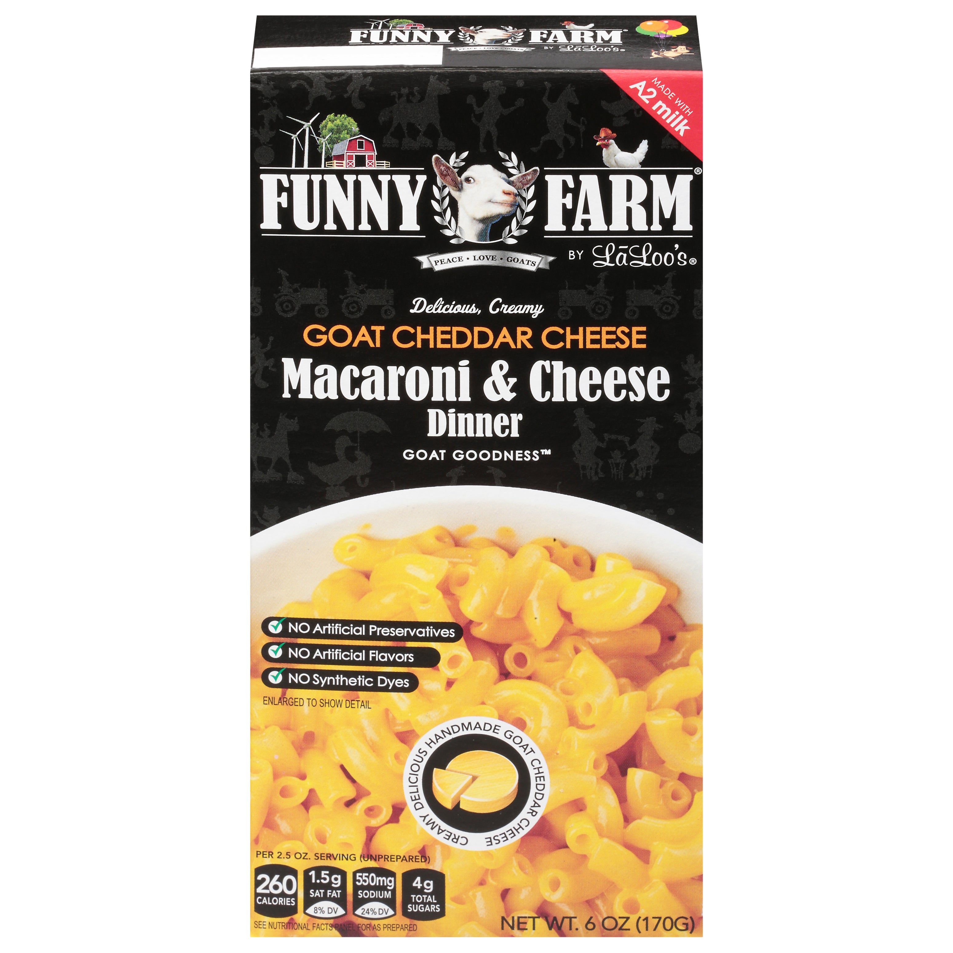 Funny Farm Mac and Cheese Goat Box