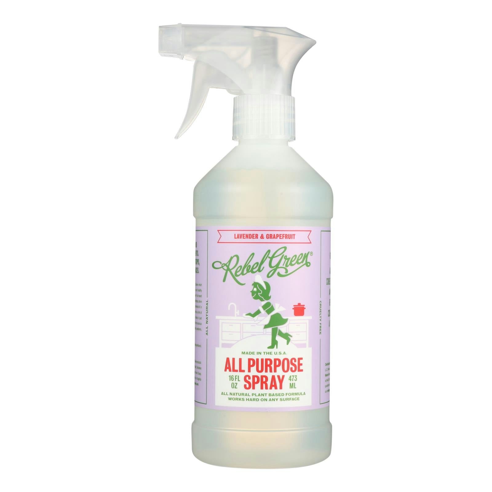 Rebel Green - All-Purpose Spray - Lavender and Grapefruit 16 fl. oz (Pack of 4)