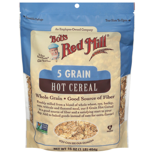 Bobs Red Mill Cereal 5 Grain Rolled Hot 16 oz (Pack Of 4)