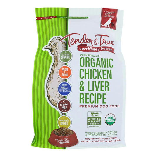 Tender & True Dog Food, Chicken And Liver 4 lb (Pack of 6)