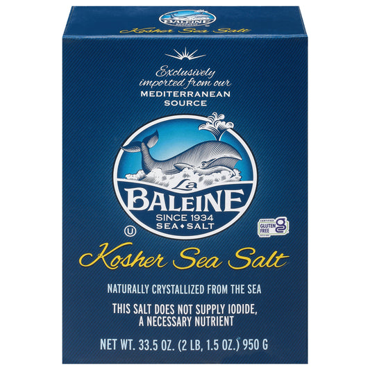 La Baleine Salt Kosher 33.5 Oz (Pack of 9)