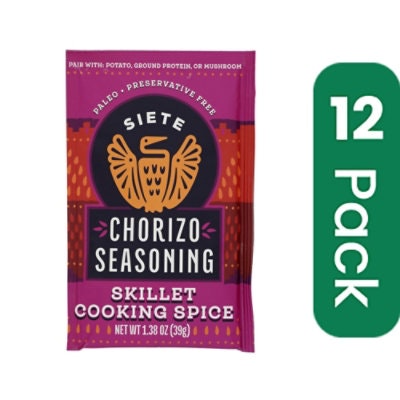 Siete - Seasoning Chorizo 1.38 oz (Pack of 12)