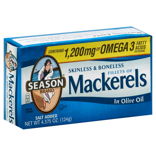 Seasons Mackerel Fillets 4.375 Oz Pack of 12