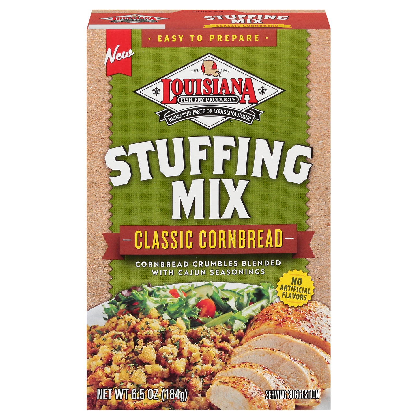 Louisiana Fish Fry Stuffing Classic Cornbread Mix 6 oz (Pack Of 6)