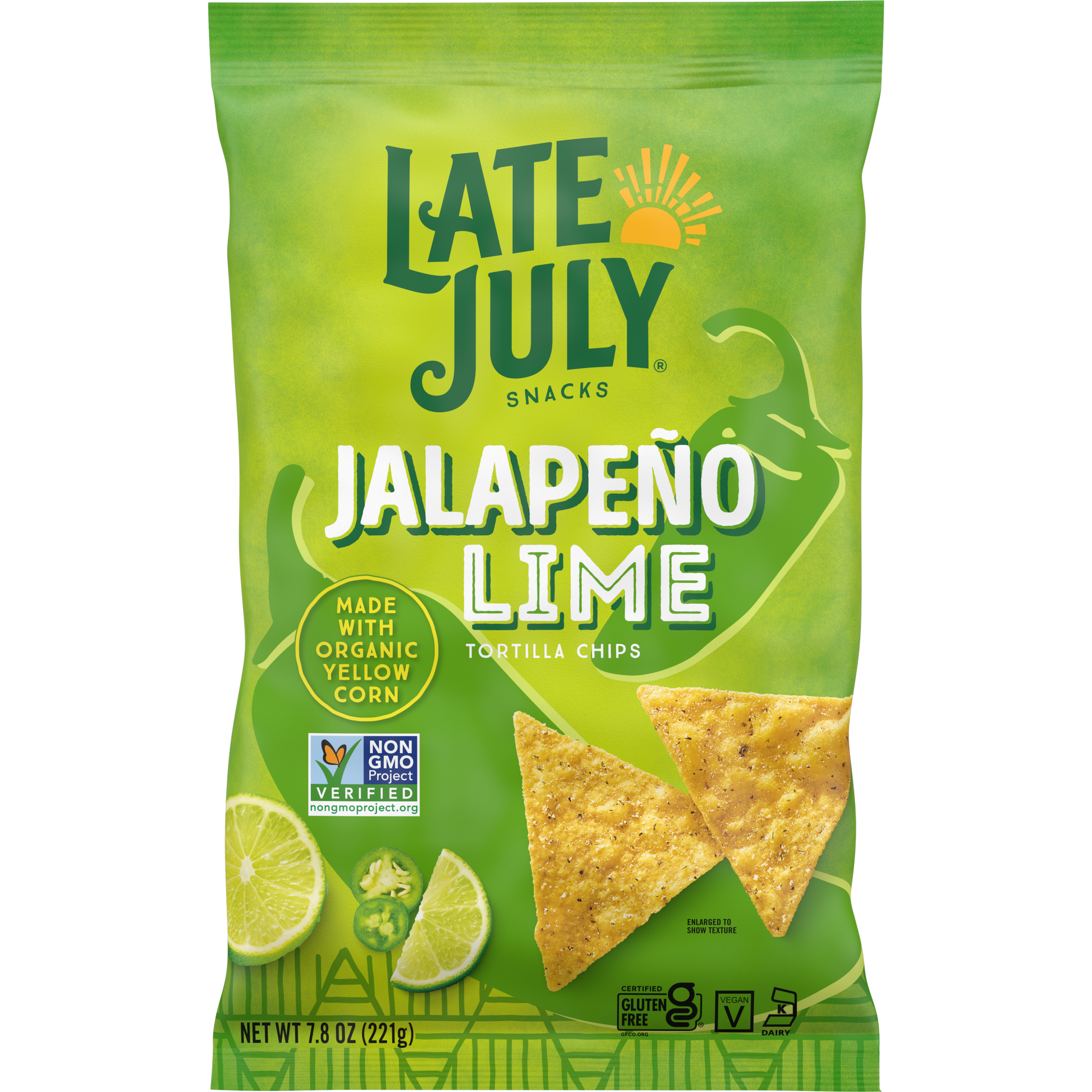 Late July Chip Jalapeno And Lime 7.8 oz (Pack Of 12)
