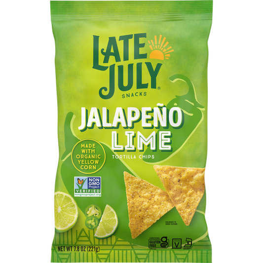 Late July Chip Jalapeno And Lime 7.8 oz (Pack Of 12)