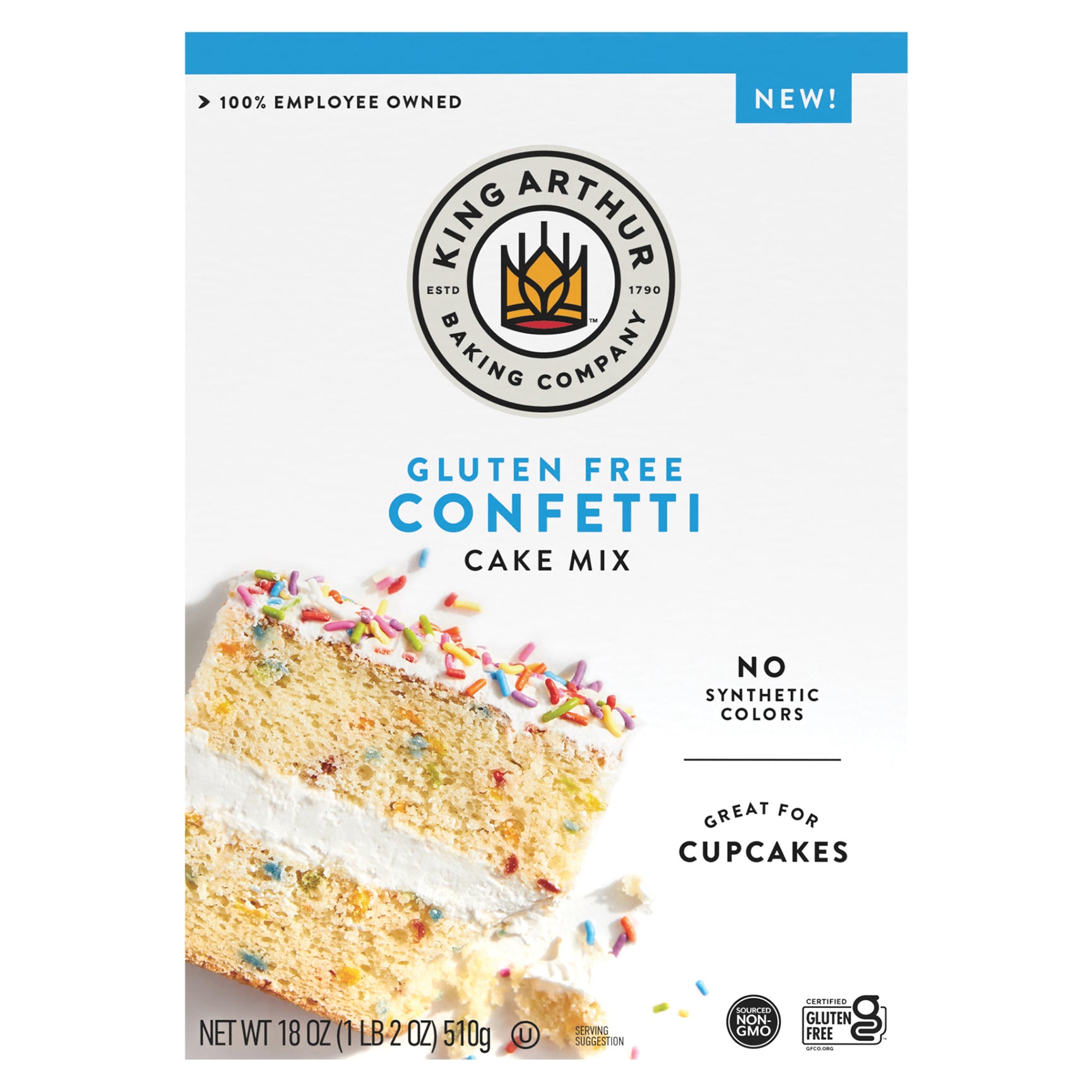 King Arthur Mix Cake Confetti Gluten Free 18 oz (Pack Of 6)
