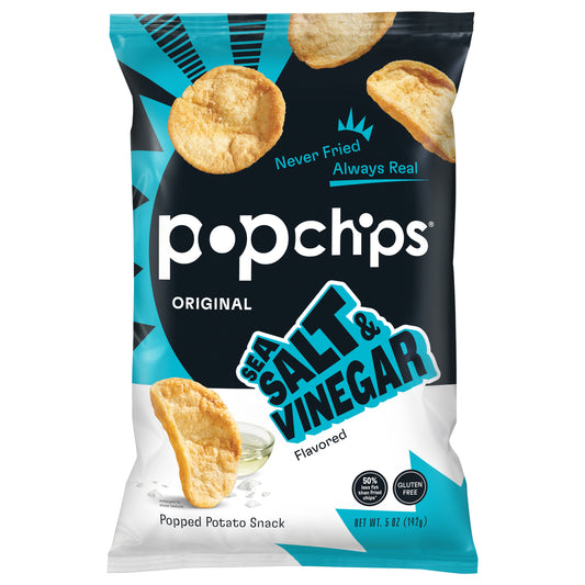 Popchips Chip Sea Salt & Vinegar 5 oz (Pack Of 12)