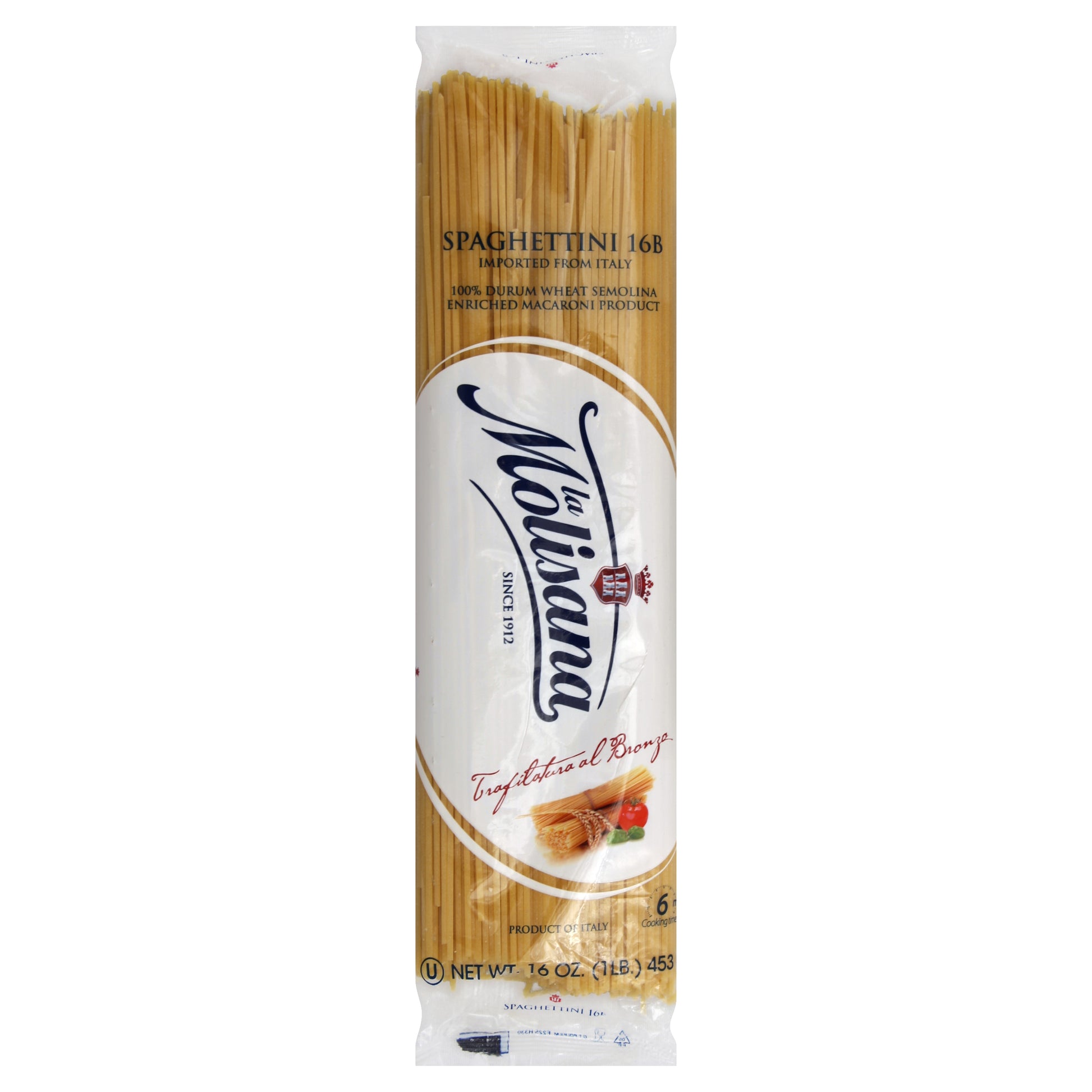 La Molisana Pasta Spaghettini Bronzo 16 oz (Pack Of 18)