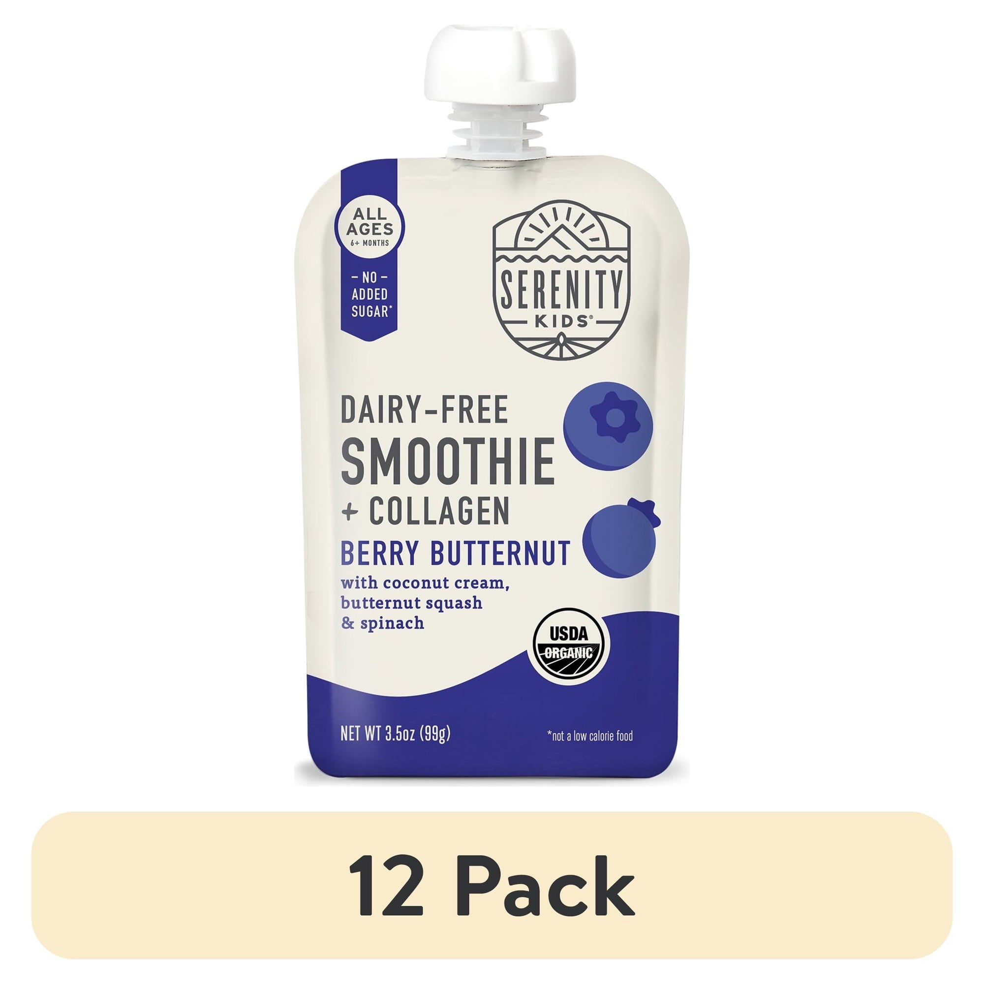 SERENITY KIDS (Pack of 12) Serenity Kids Smoothie Berry Butternut Baby Food Puree 3.5 Oz