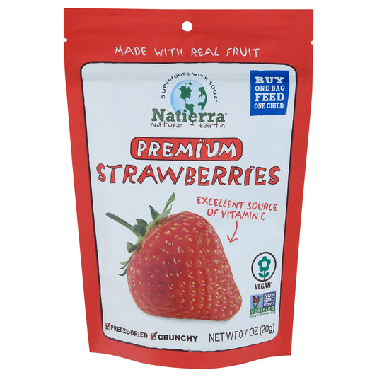 Natierra Strawberry Freeze Dried Premium 0.7 oz (Pack Of 8)