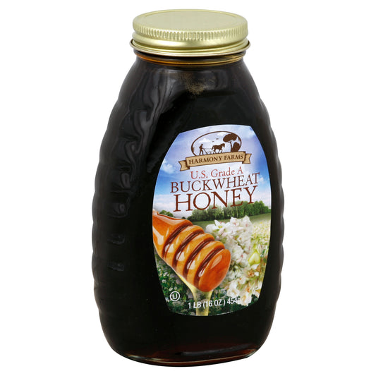 Harmony Farms Honey Buckwheat 16 Oz (Pack Of 6)