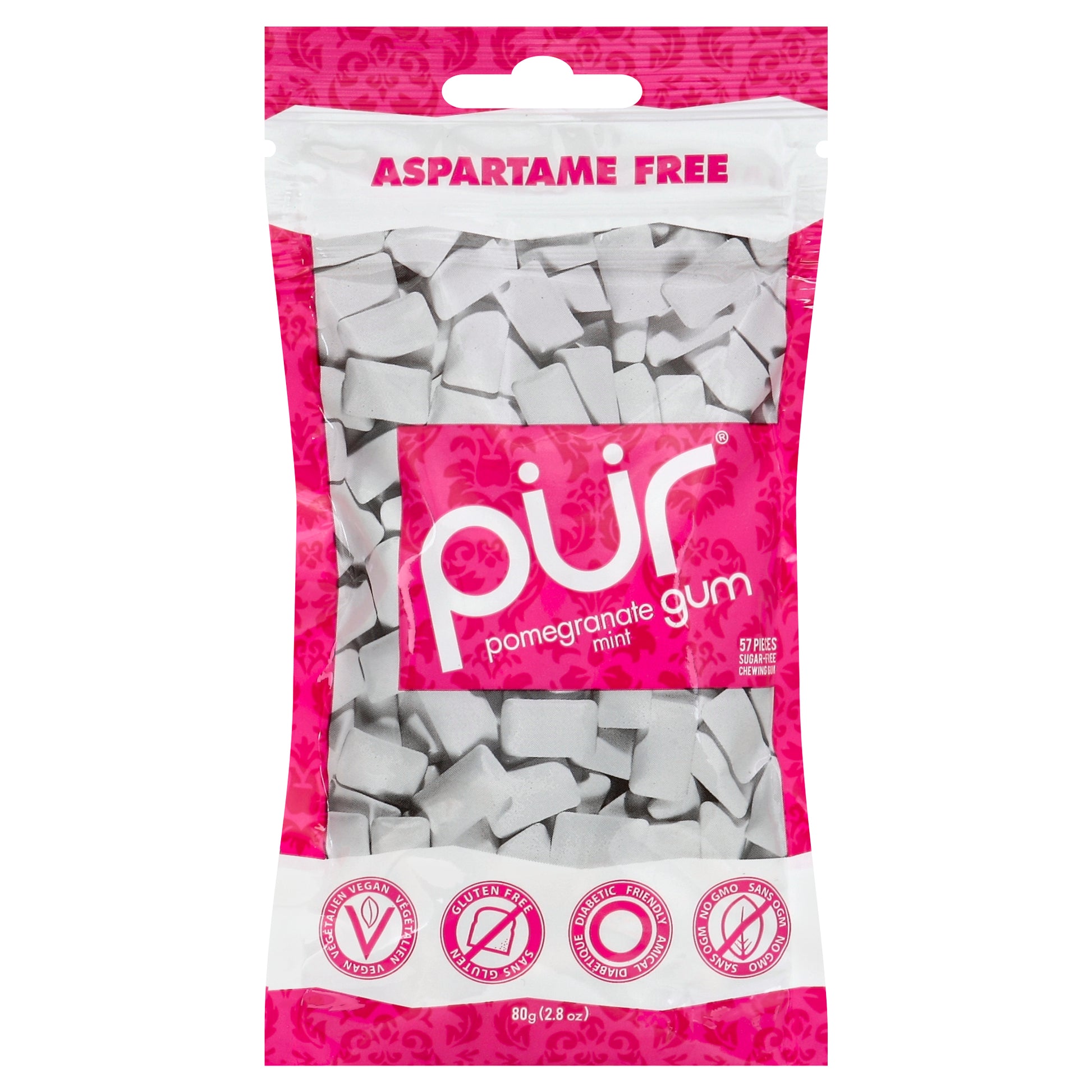Pur Gum Pomegranate Mint 2.72 oz (Pack Of 12)