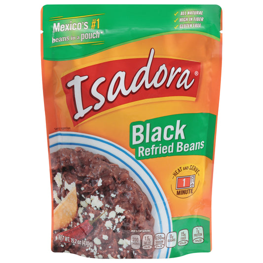 Isadora Bean Refrd Black 15.2 oz (Pack Of 8)