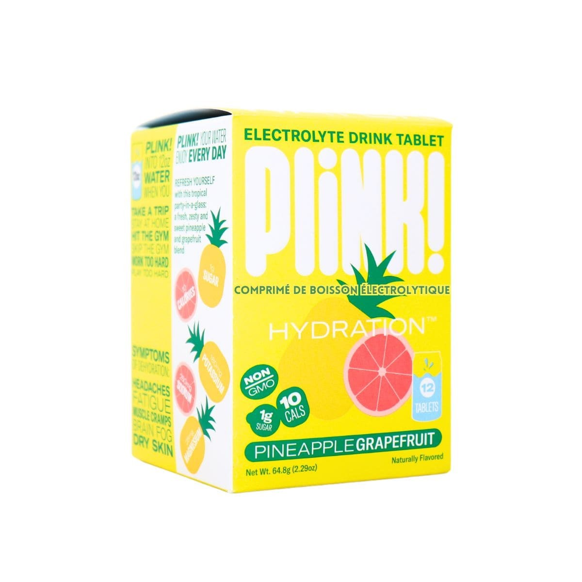 PLINK (Pack of 5) Plink Hydration Pineapple 12 Pack Electrolyte Beverage 2.29 Oz