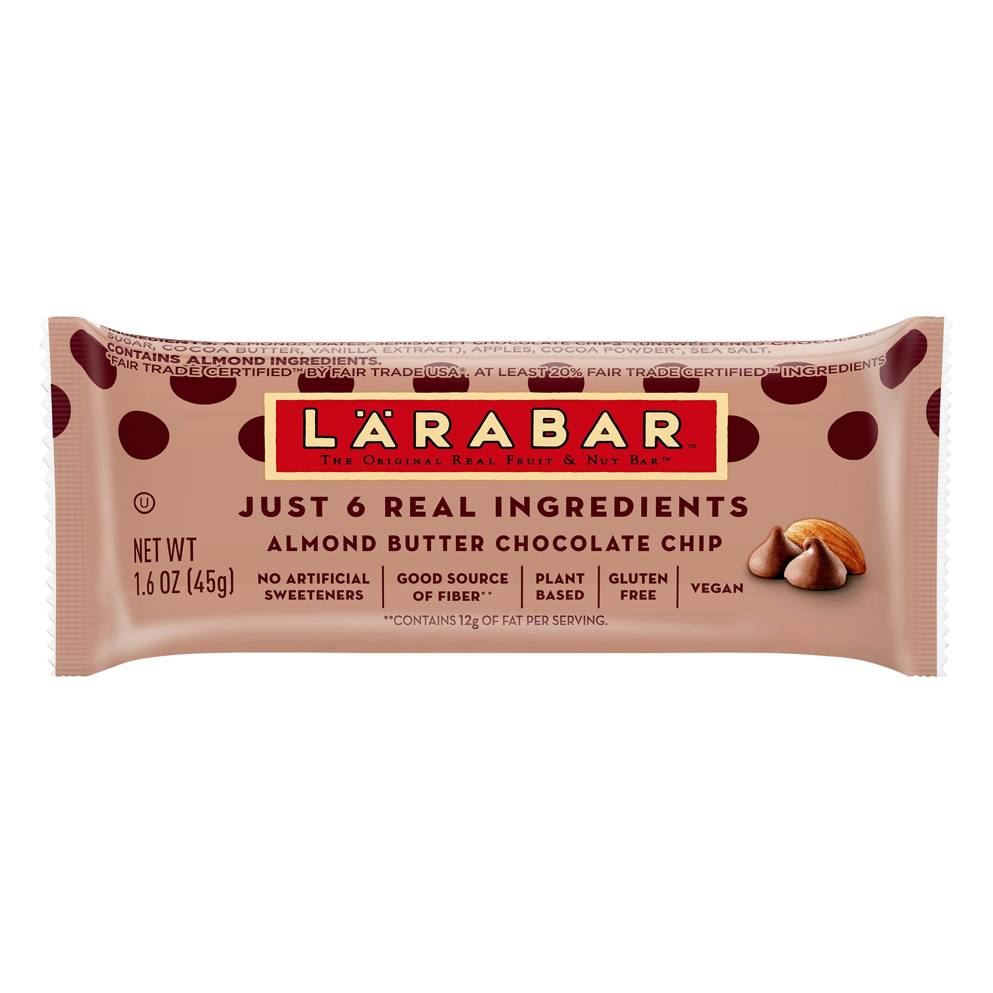 Larabar Bar Almond Butter Chocolate Chip 1.6 Oz Pack of 16