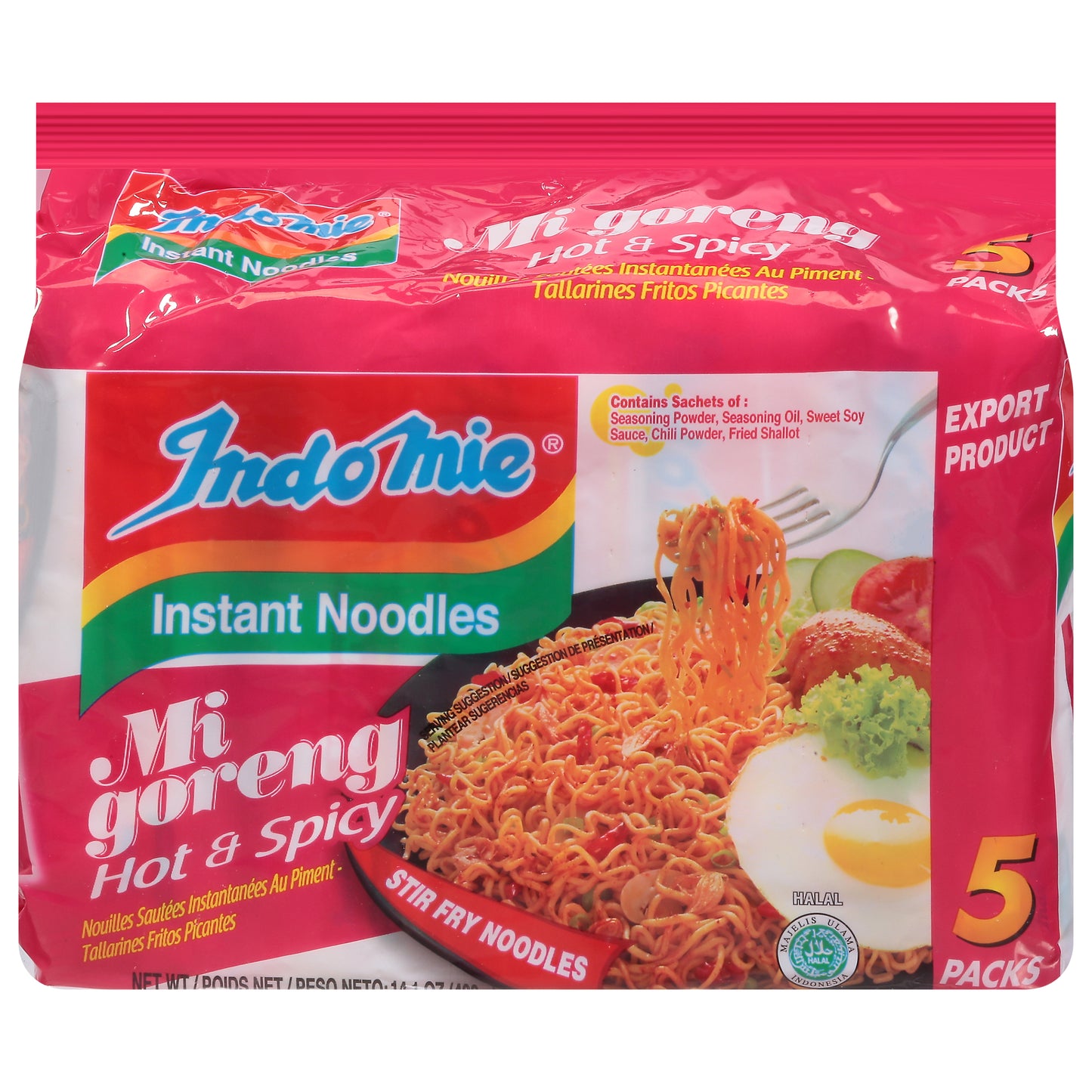 Indomie Indomie Hot Fried Noodles Mult 14.1 Oz (Pack Of 6)