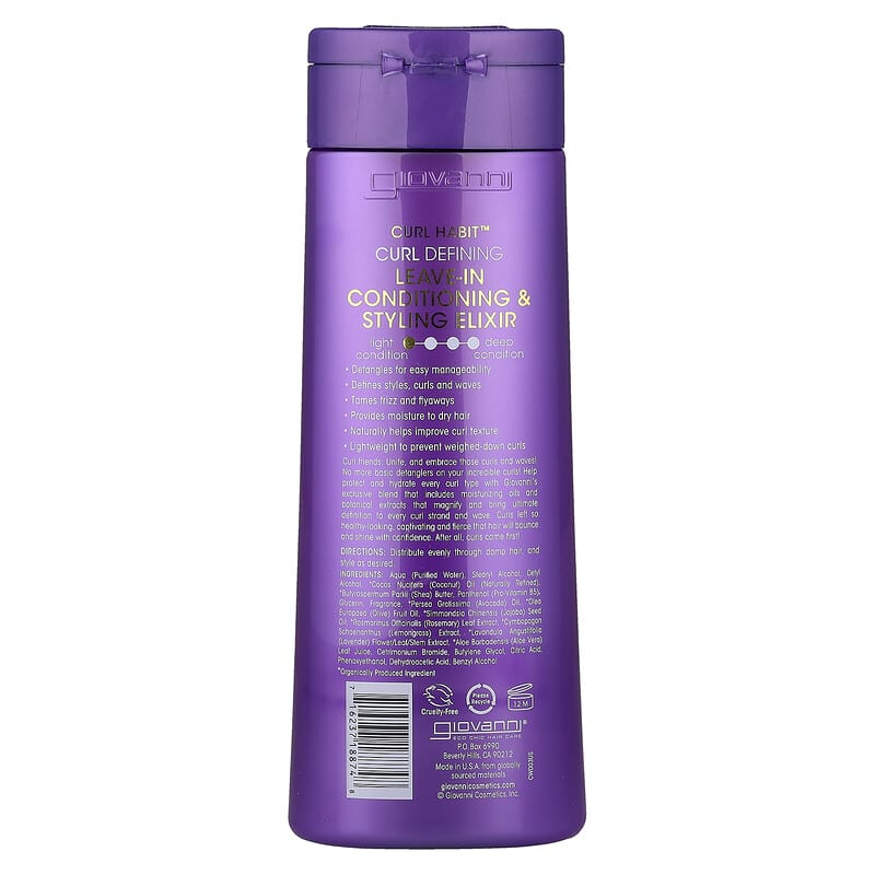 GIOVANNI COSMET (Pack of 6) Giovanni Leave-in Curl Habit Conditioner 8.5 Fl Oz