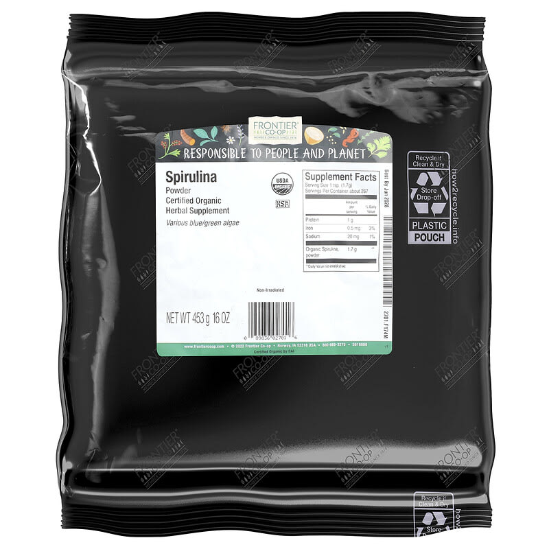 Frontier Bulk Seasoning Loose Spirulina Powder