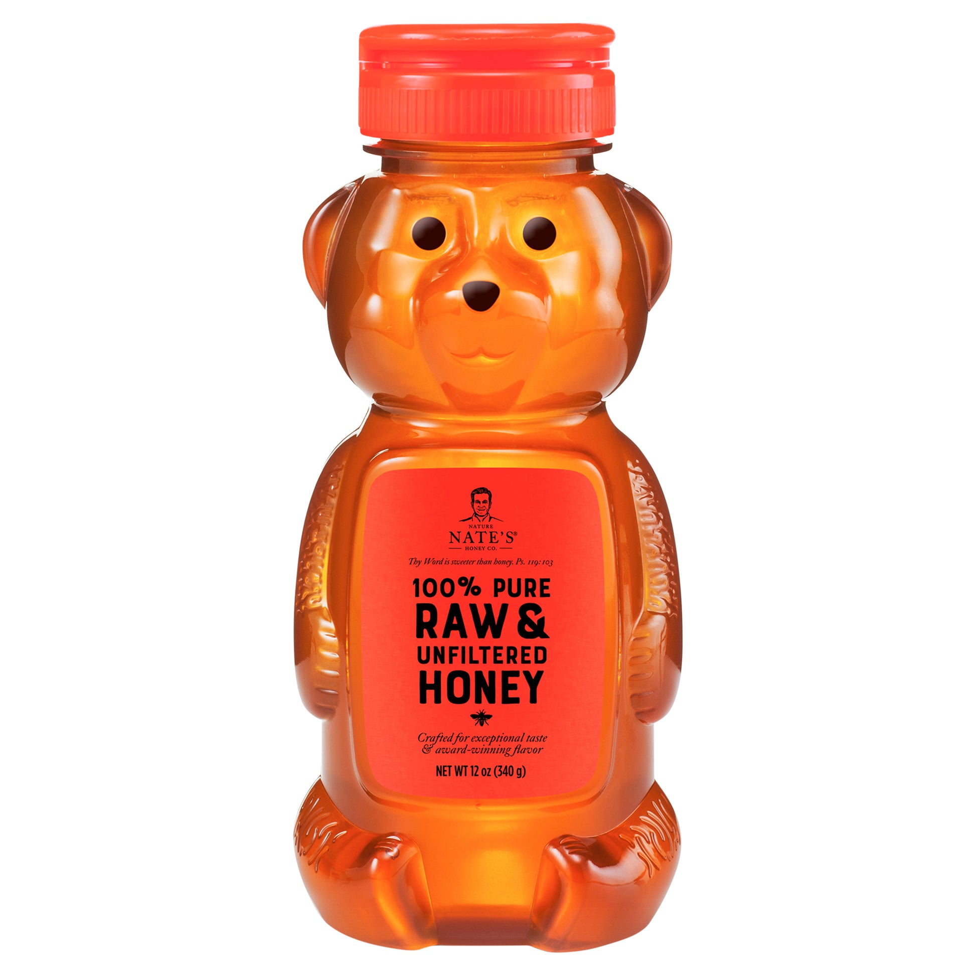 Nature Nates Honey 100% Raw Unfiltered 12 oz (Pack Of 6)