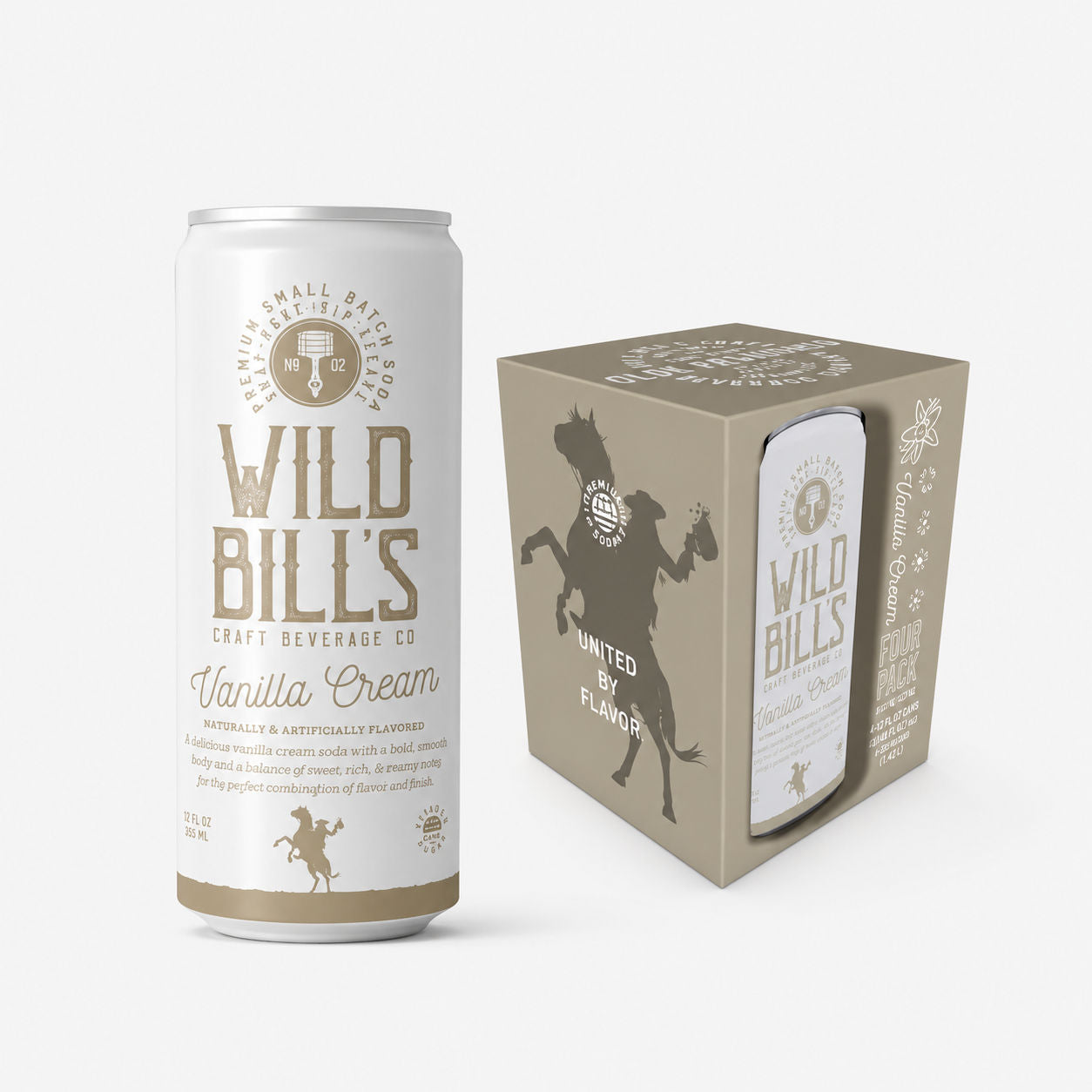 WILD BILLS CRAF (Pack Of 6) Wild Bills Craft Soda Soda Vanilla Cream 4-Pack 48 Fl Oz (24 Cans)