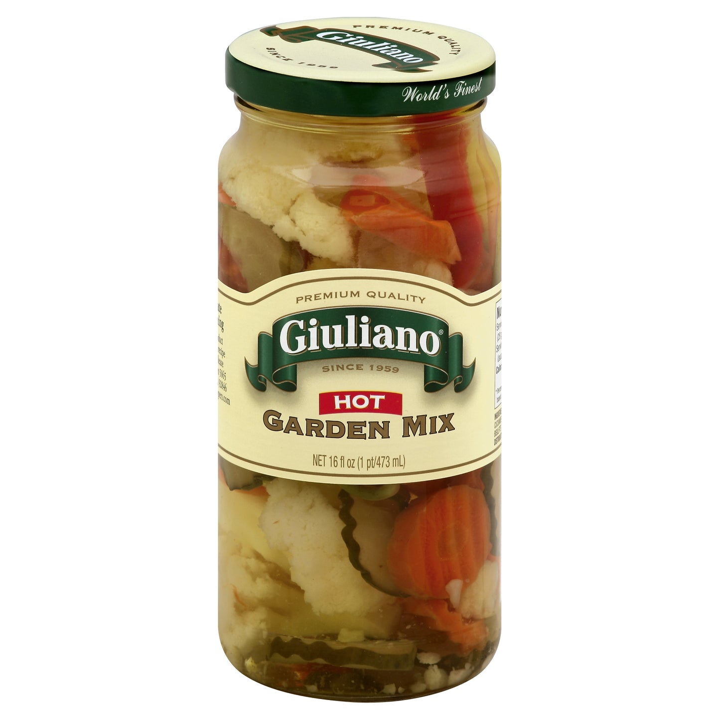Giuliano Veg Mix Garden Hot 16 oz (Pack Of 6)
