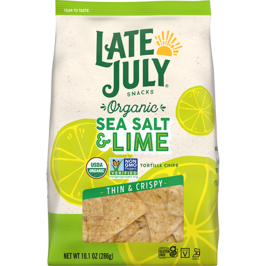 Late July Chip Tort Sea Salt Lime 10.1 oz (Pack Of 9)