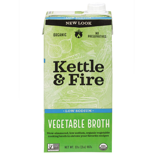 Kettle And Fire Broth Vegetable Cooking Light Sodium 32 oz (Pack Of 6)