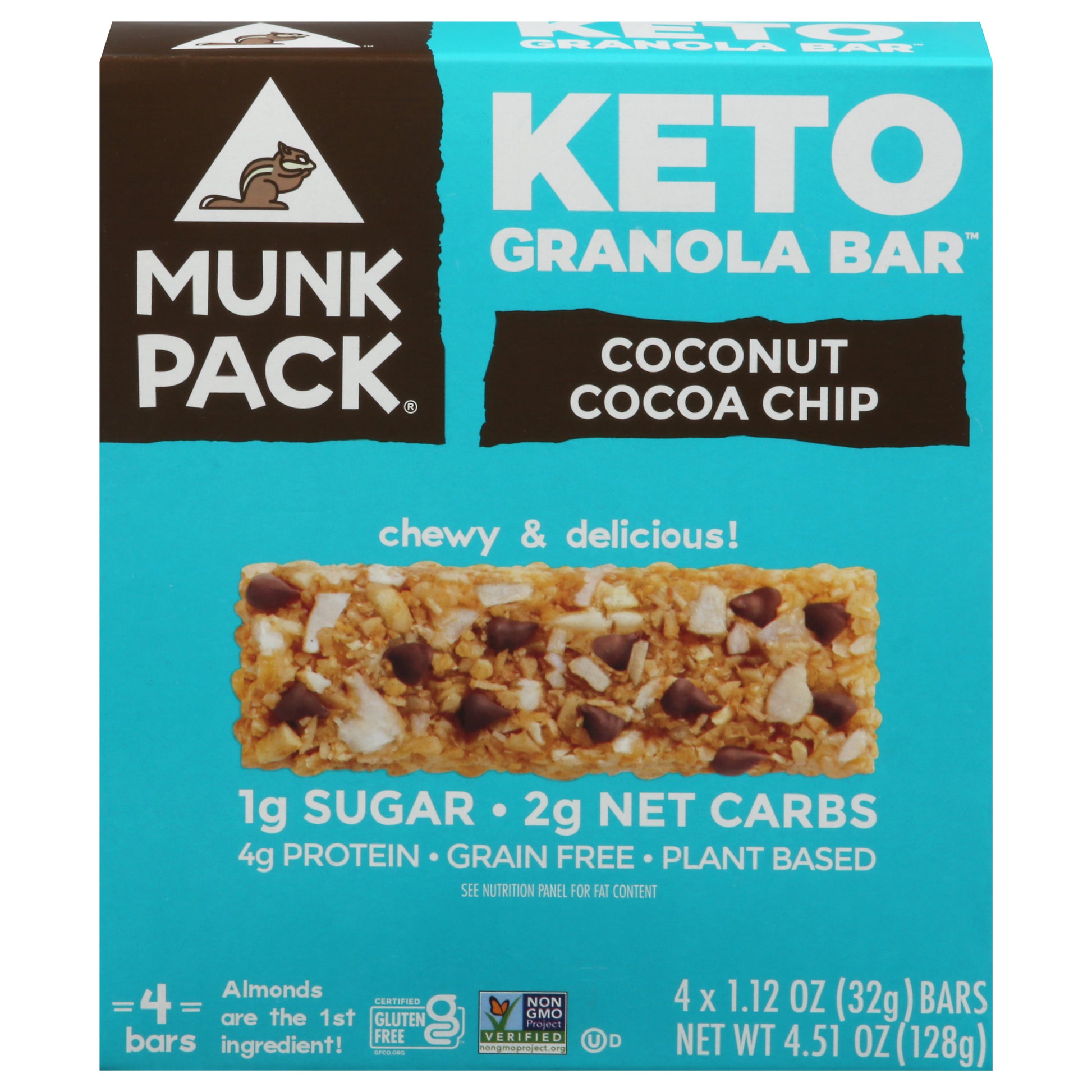 Munk Pack Bar Granola Coconut Chocolate chip 4.51 oz (Pack Of 6)