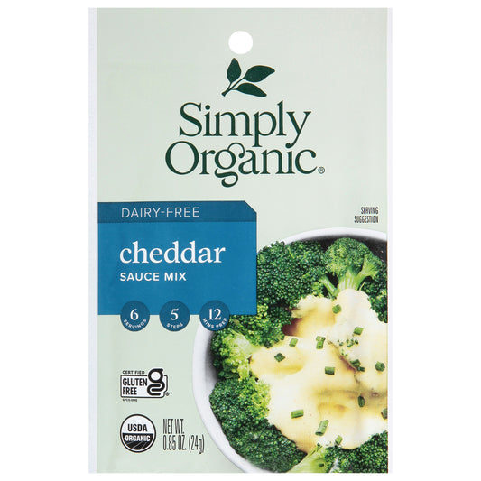 Simply Organic Sauce Mix Cheddar Cheese 0.85 Oz (Pack of 12)