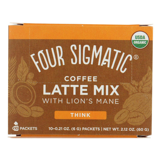 Four Sigmatic Coffee Latte Lions Mane 2.12 Oz Pack of 4