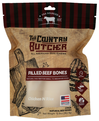 The Country Butcher Dog Bone Chip N Rice 4In